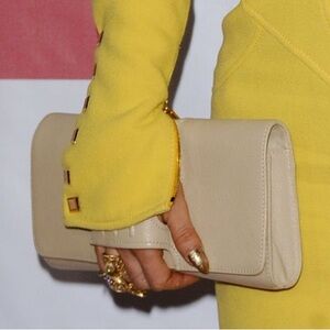 Perrin Paris Leather glove Clutch new!!